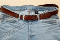  Clothes  222 blue jeans brown belt casual 0005.jpg